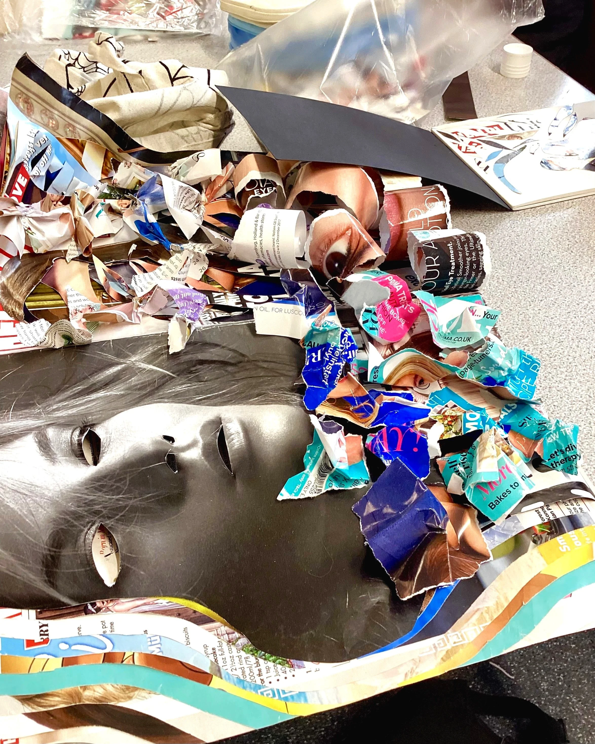 Alternative portfolio formats and collage materials